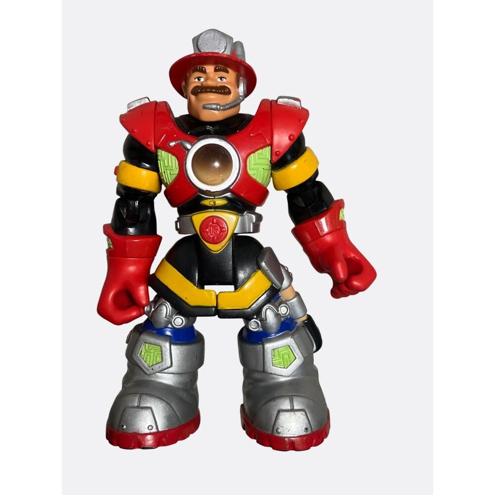 2001 Mattel Rescue Heroes Billy Blazes Action Figure 6" Red & Black Firefighter